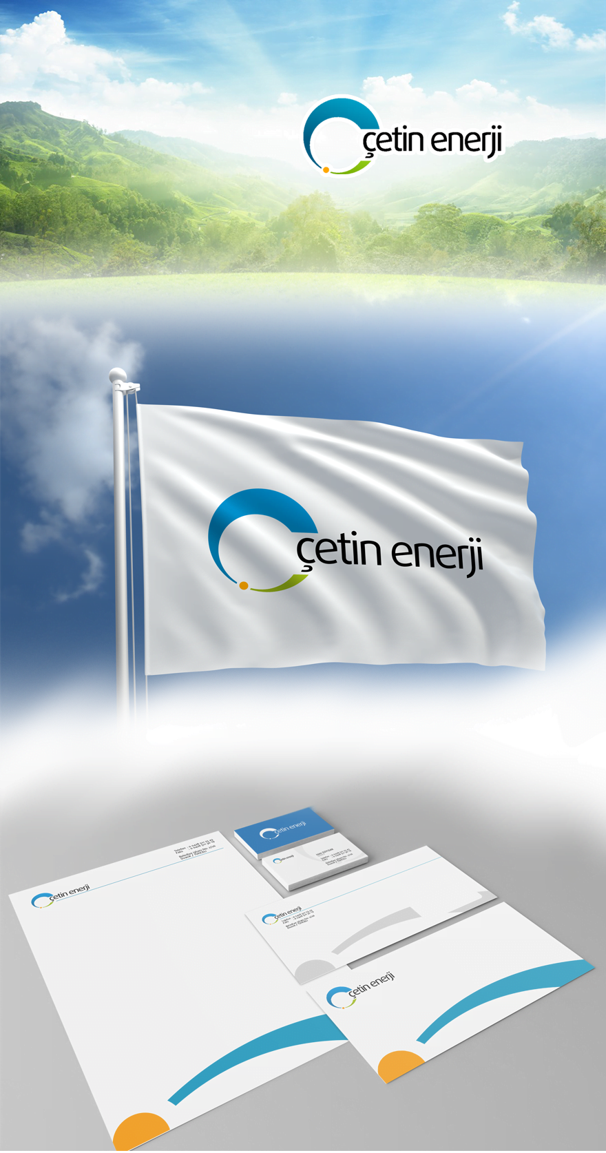 çetin doğal enerji ç harfi logo tasarımı